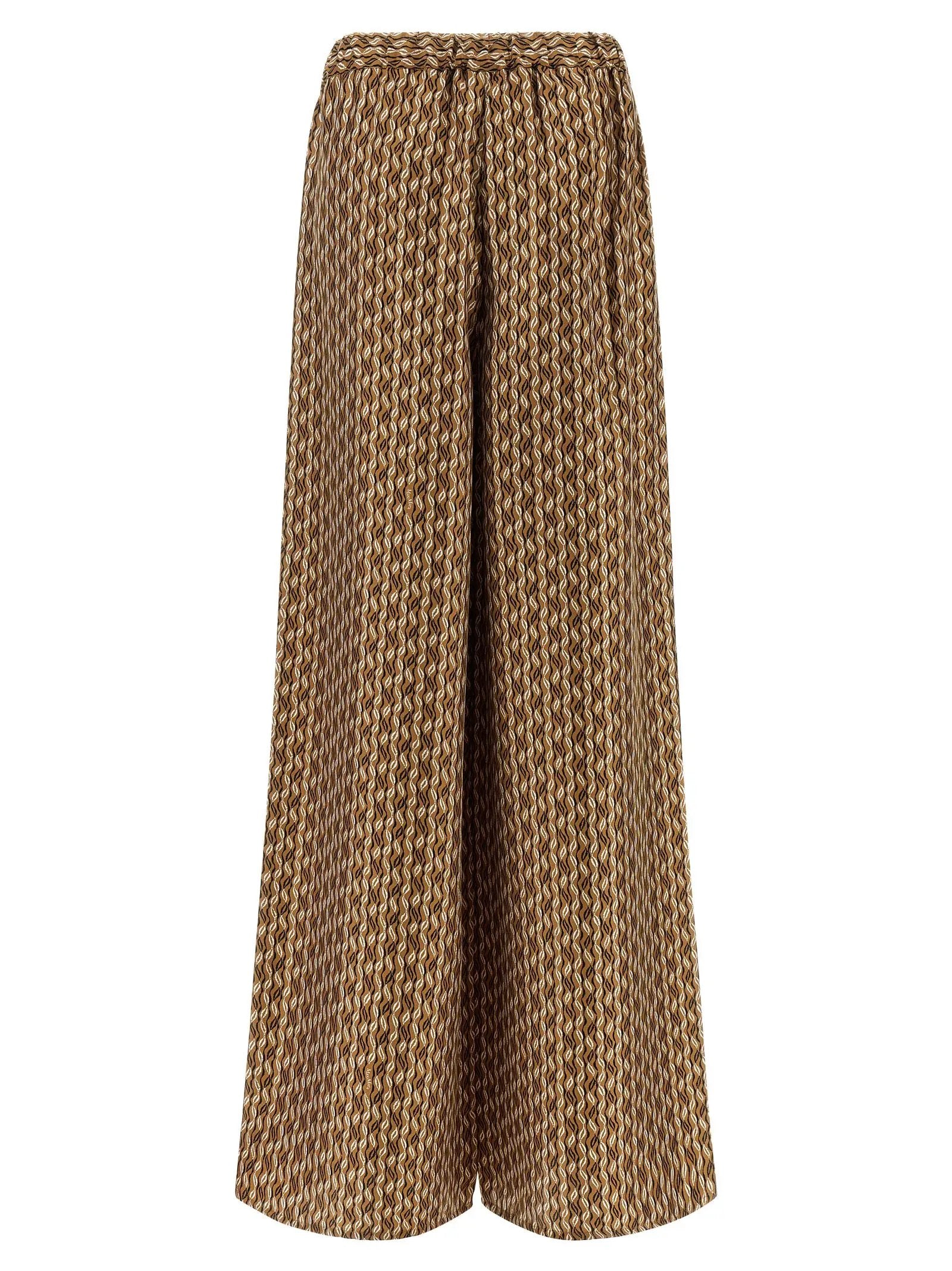 Max Mara Brown Silk Casual Pants