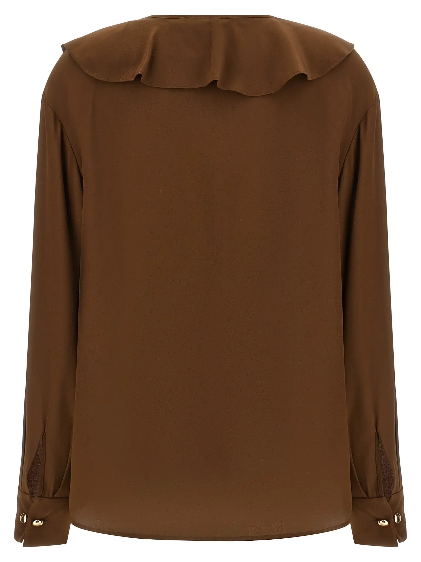 Max Mara Brown Silk Blouse