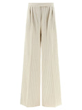 Max Mara White Cotton Casual Pants