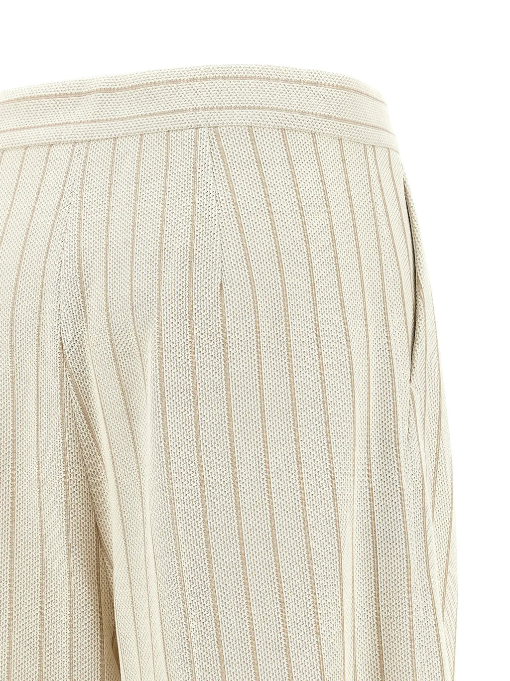 Max Mara White Cotton Casual Pants