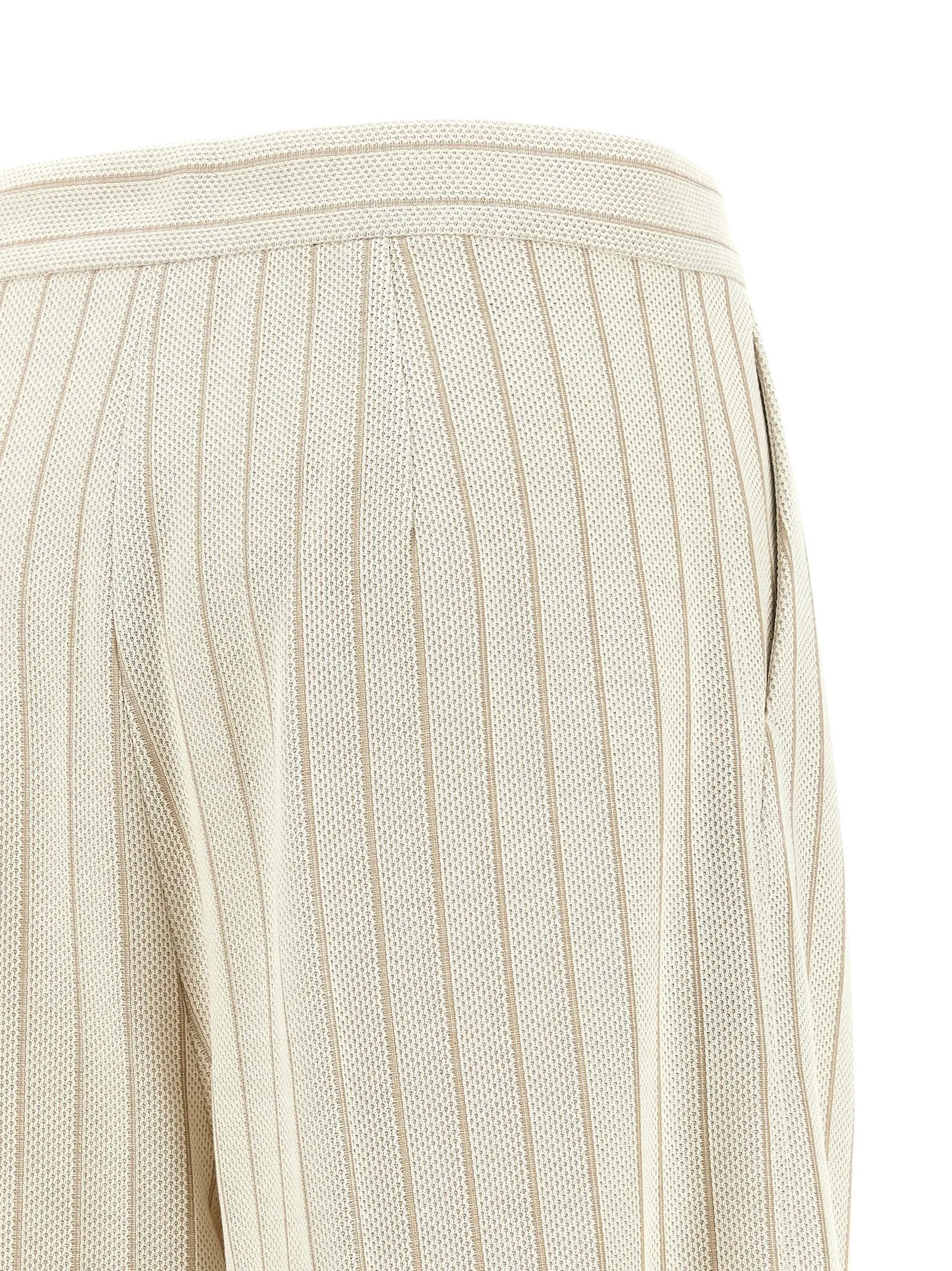 Max Mara White Cotton Casual Pants