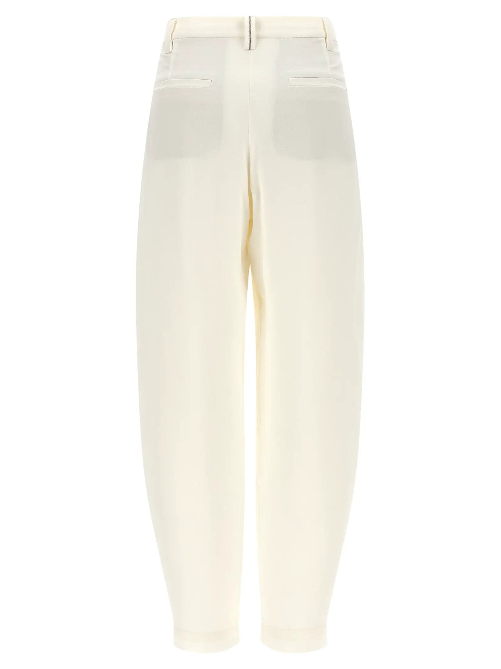 Brunello Cucinelli Beige Viscose Casual Pants