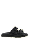 Moschino Black Calfskin Slides