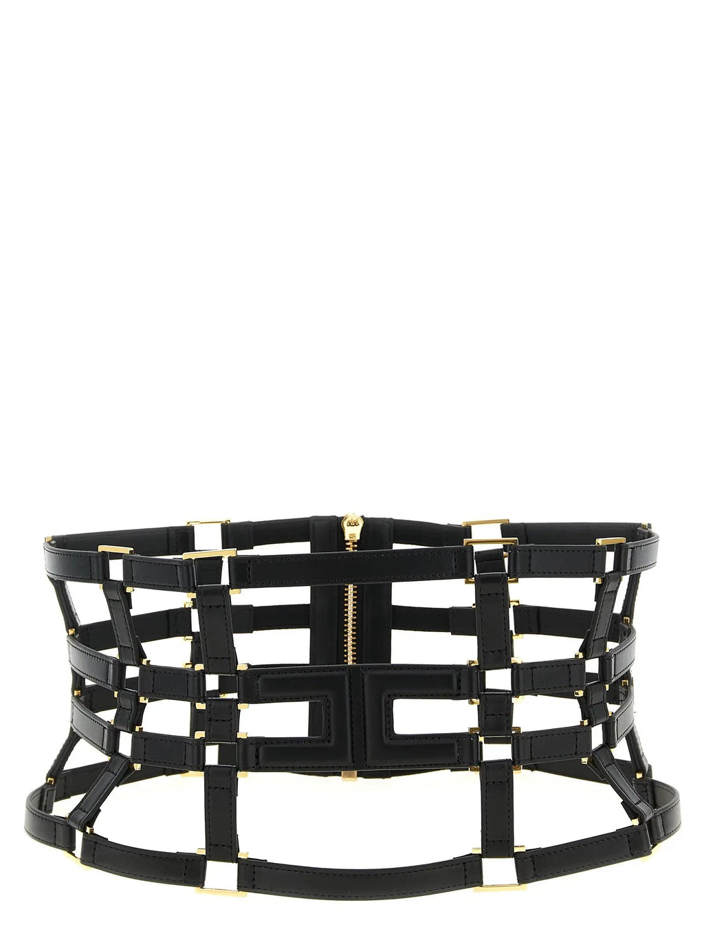 Elisabetta Franchi Black Polyethylene High-Waist Belt
