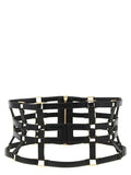 Elisabetta Franchi Black Polyethylene High-Waist Belt