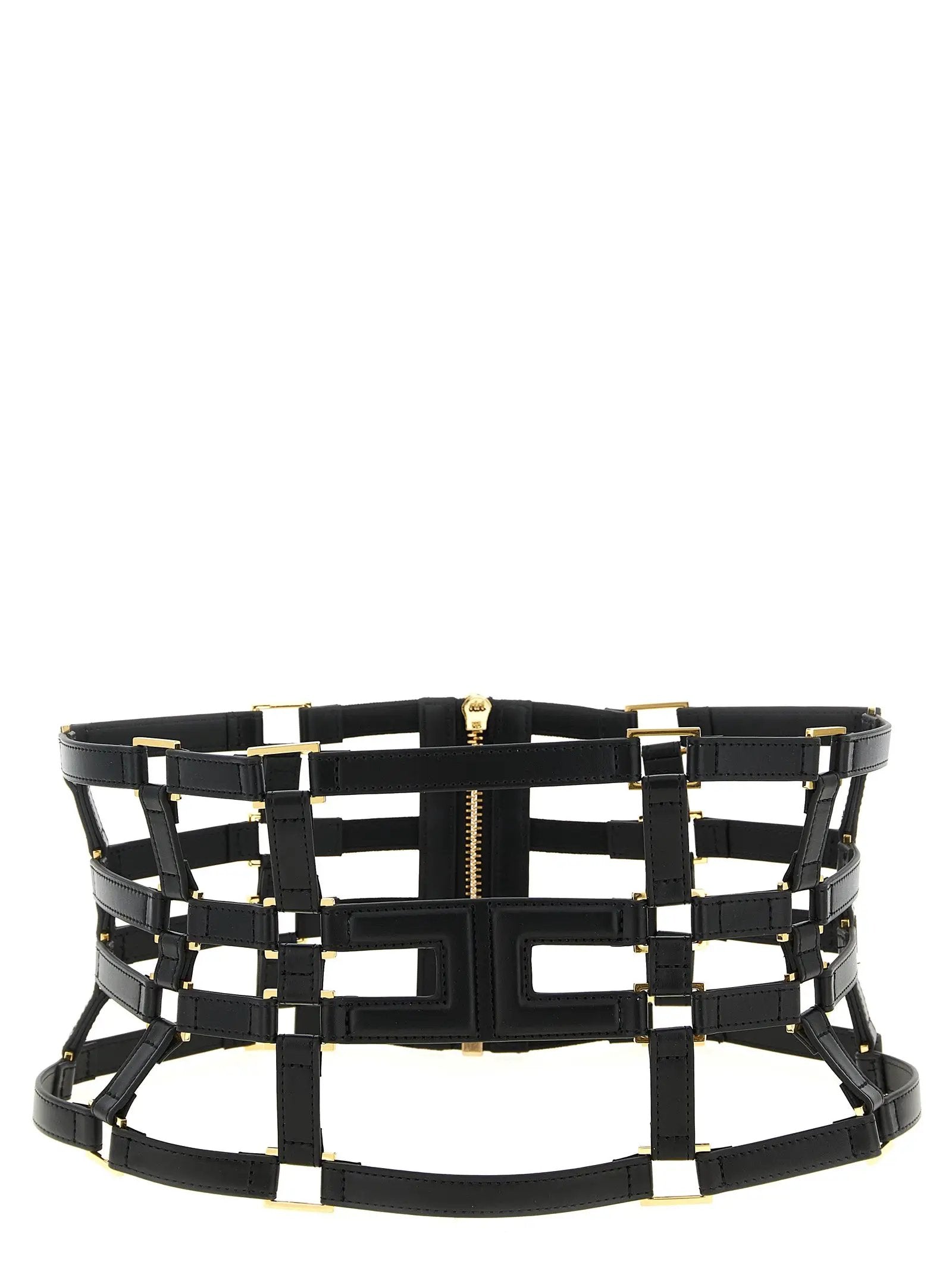 Elisabetta Franchi Black Polyethylene High-Waist Belt