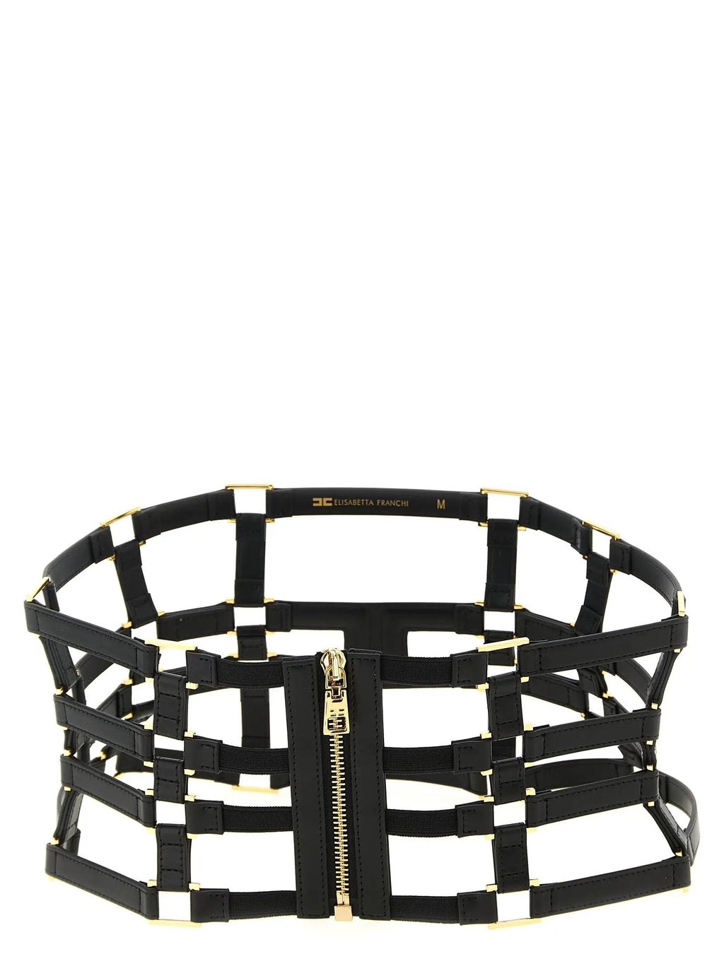 Elisabetta Franchi Black Polyethylene High-Waist Belt