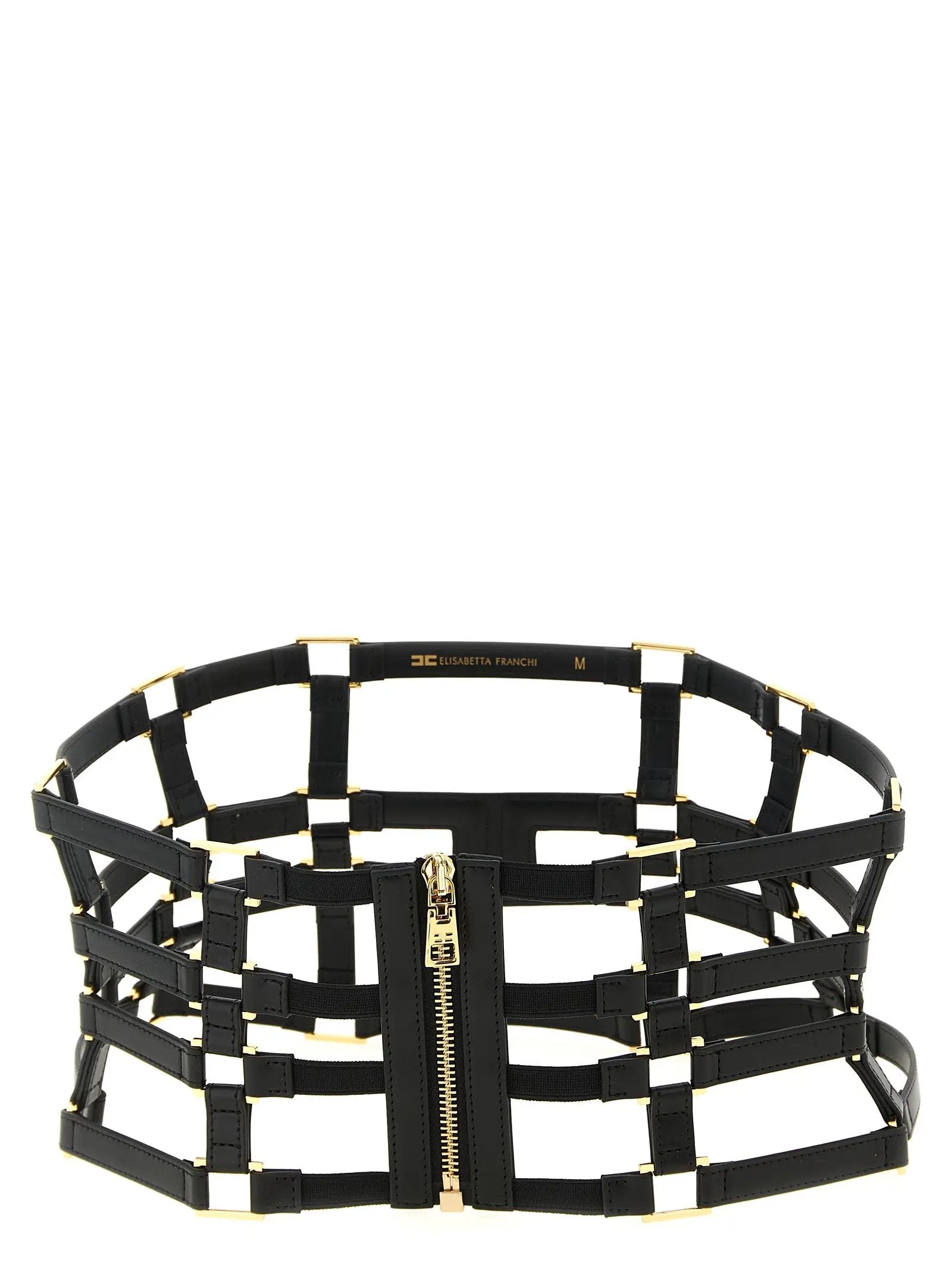 Elisabetta Franchi Black Polyethylene High-Waist Belt