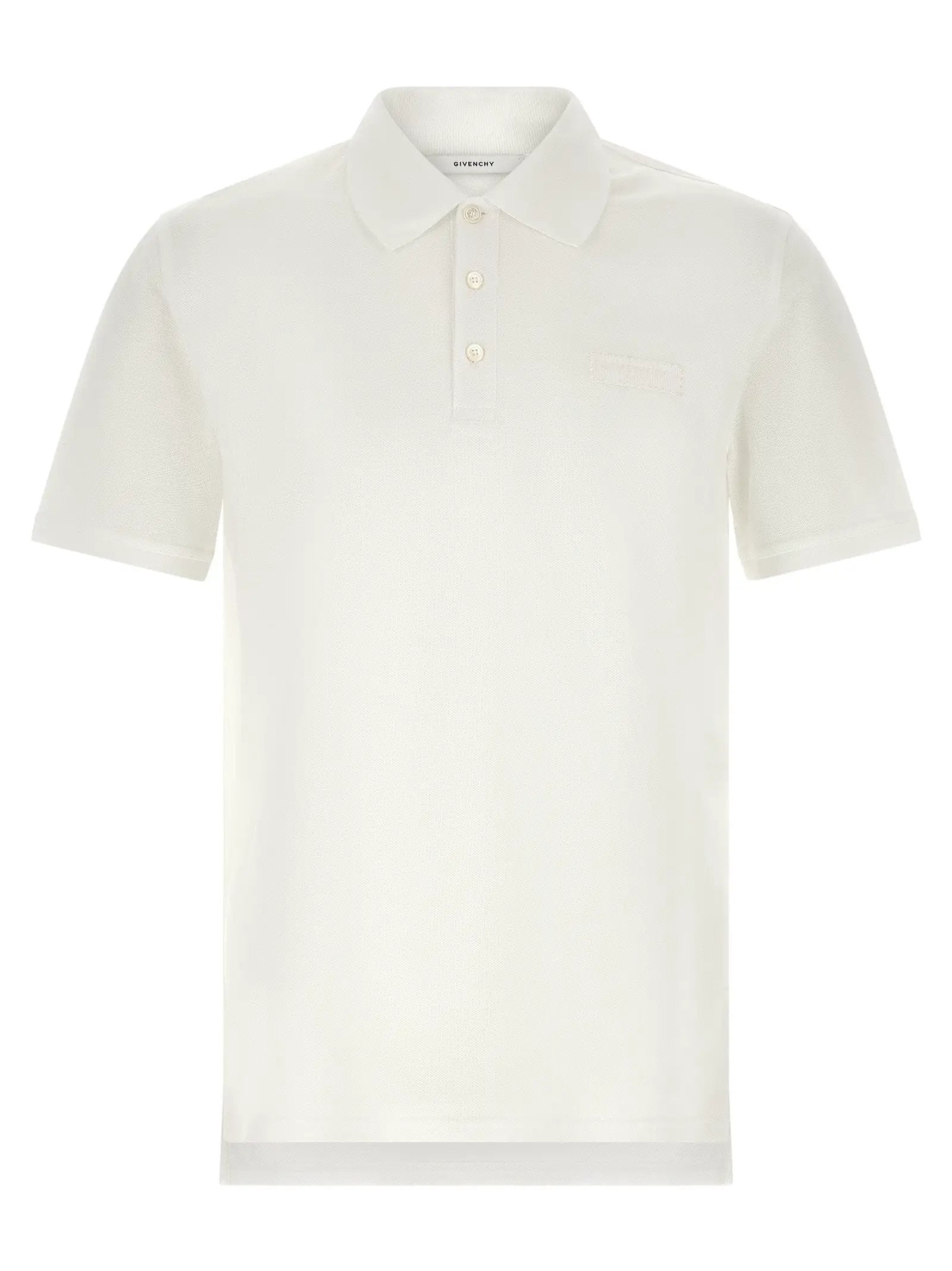 Givenchy White Cotton Polo Shirt