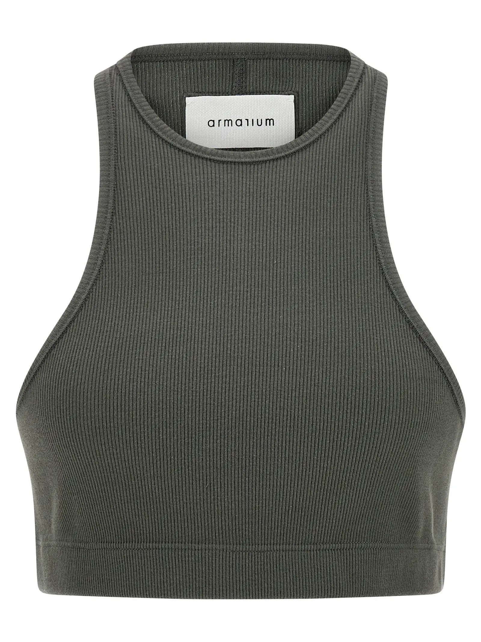 Armarium Gray Cotton Sleeveles T-Shirt