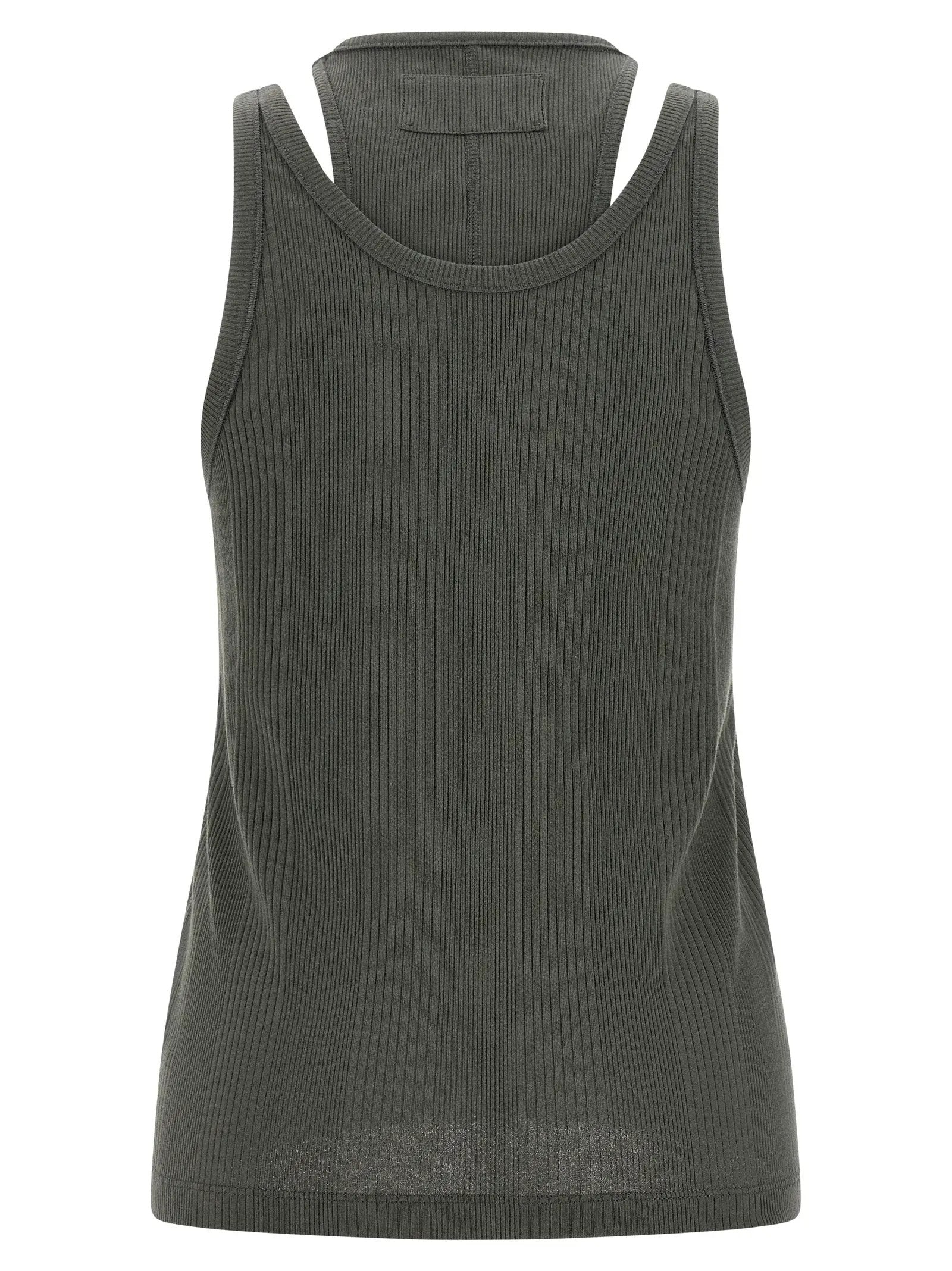 Armarium Gray Cotton Sleeveles T-Shirt