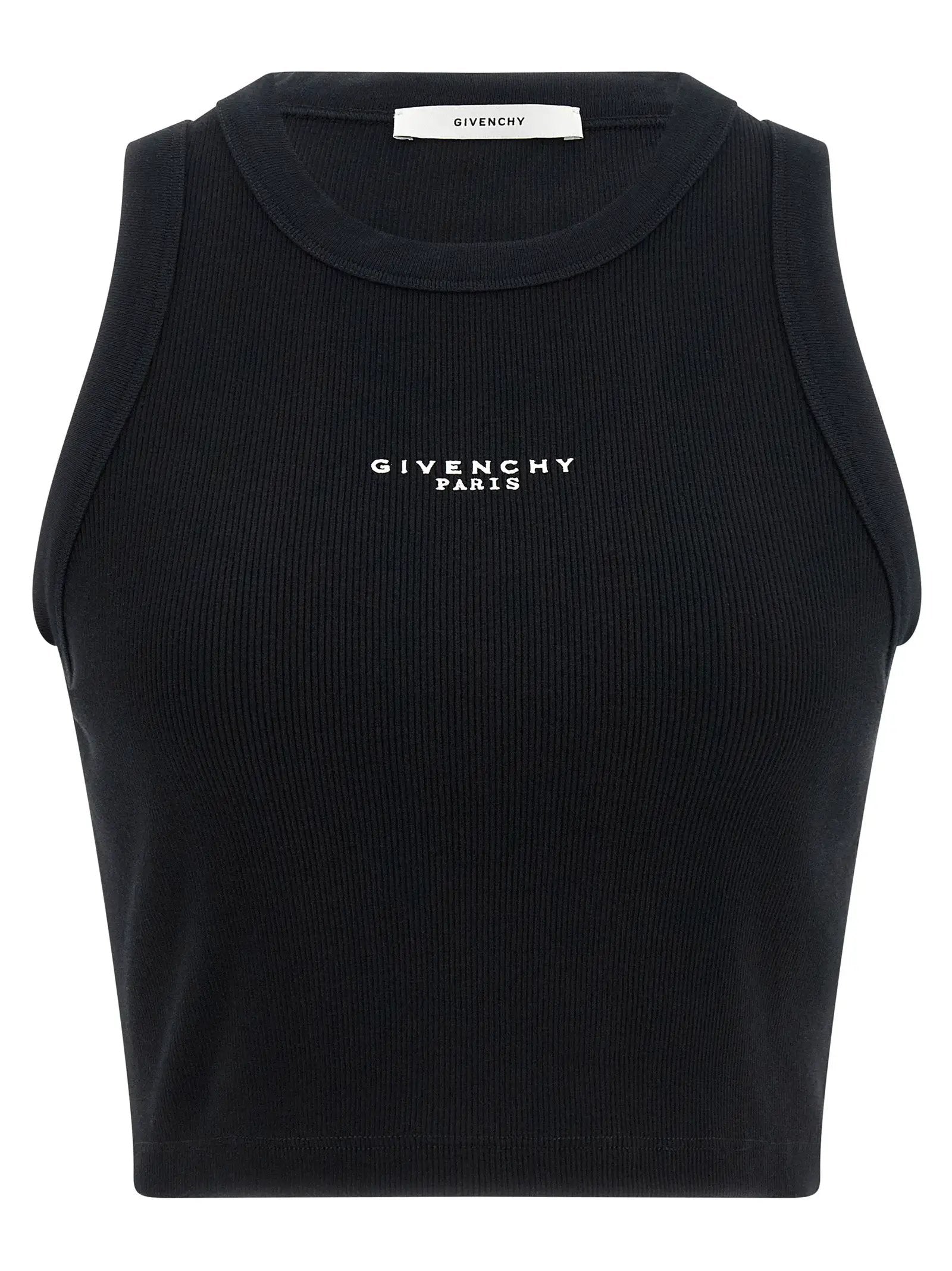 Givenchy Black Cotton Sleeveles T-Shirt
