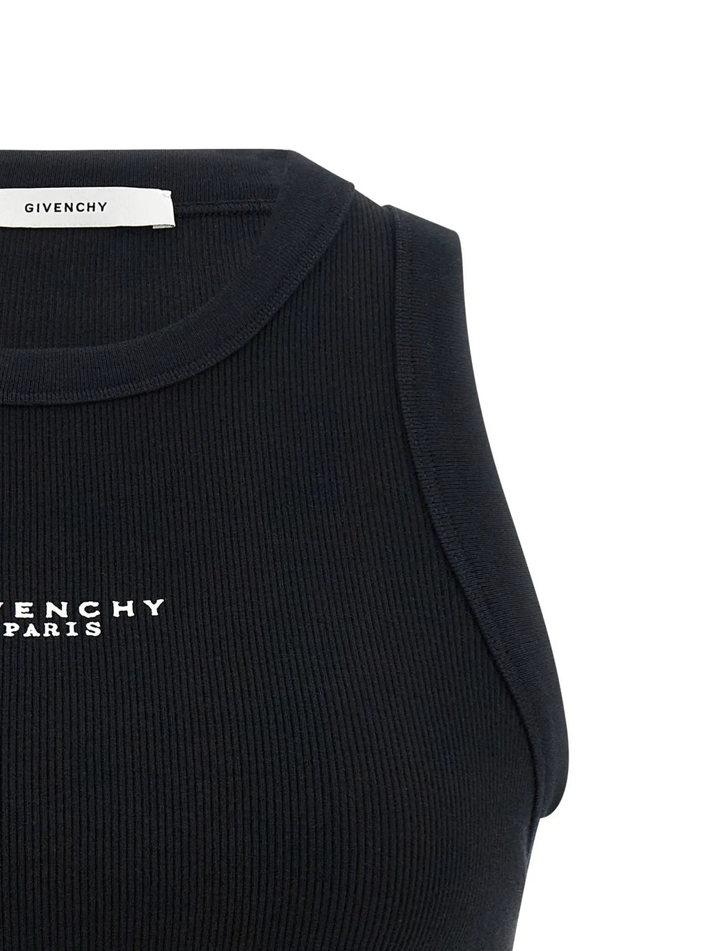 Givenchy Black Cotton Sleeveles T-Shirt