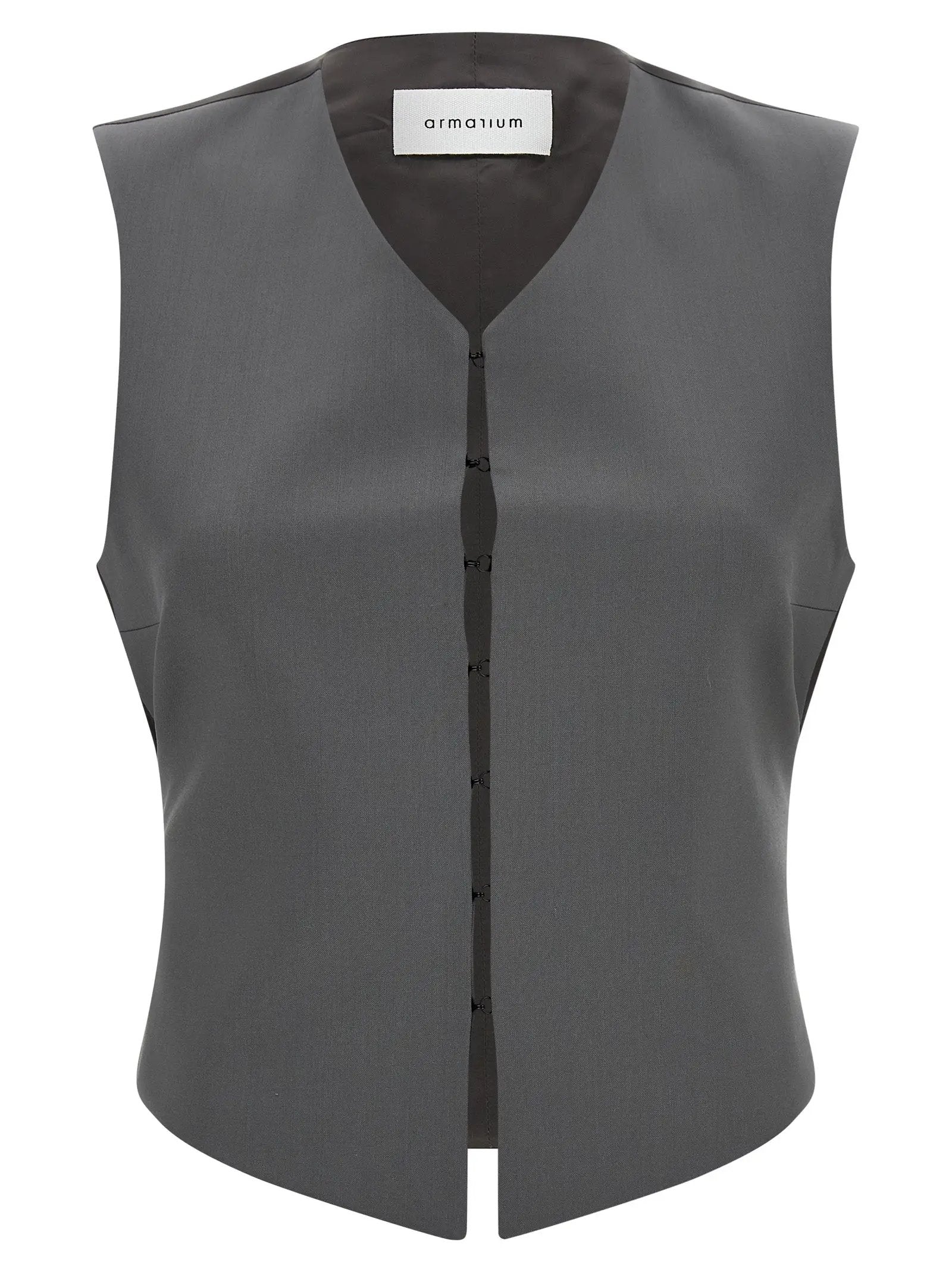 Armarium Gray Virgin Wool Sleeveless Jacket