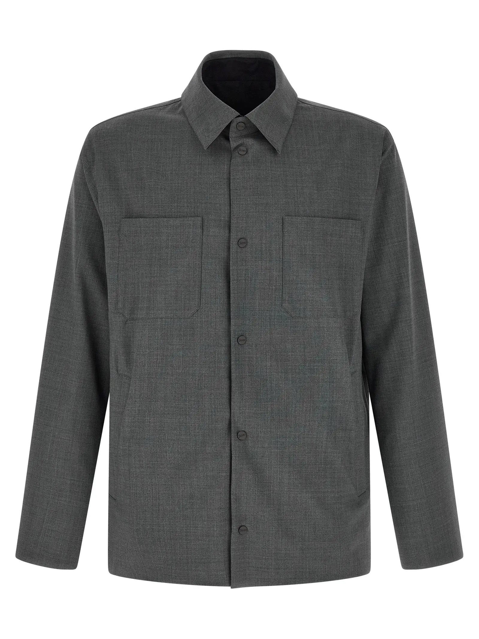 Herno Gray Polyester Full-Length Jacket