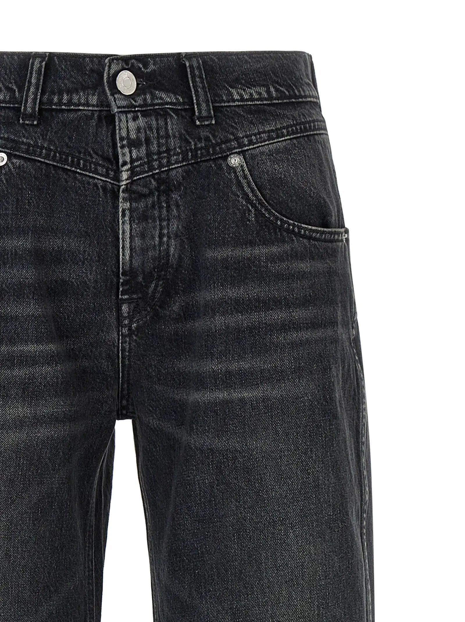 Armarium Black Cotton Straight-Leg Jeans