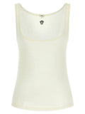 Versace White Virgin Wool Sleeveles T-Shirt