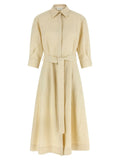 P.A.R.O.S.H. Beige Viscose Long Dress