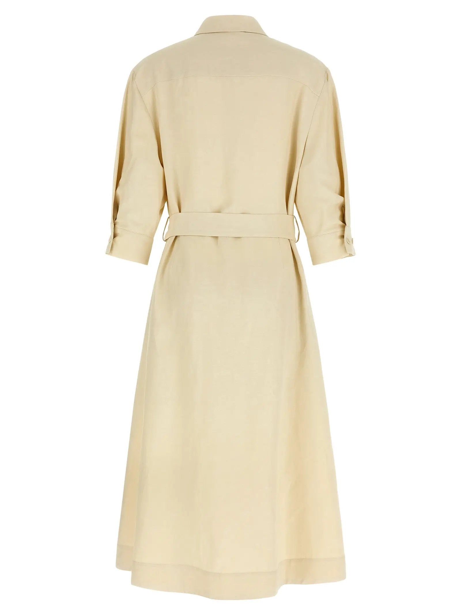 P.A.R.O.S.H. Beige Viscose Long Dress
