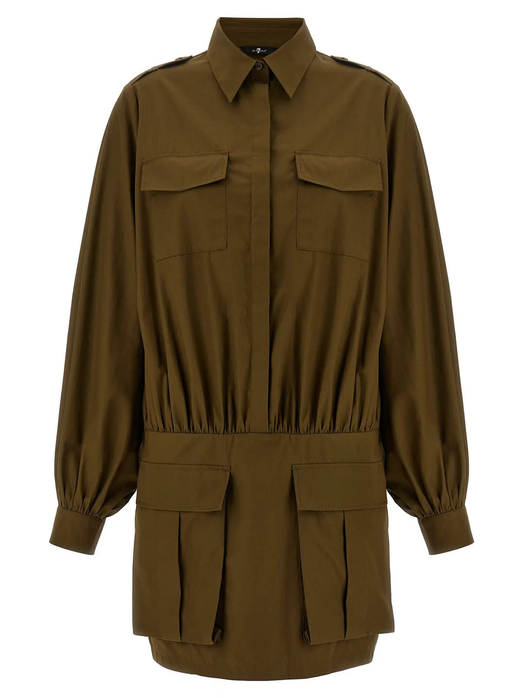 7 For All Mankind Brown Cotton Short Dress