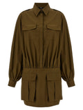 7 For All Mankind Brown Cotton Short Dress