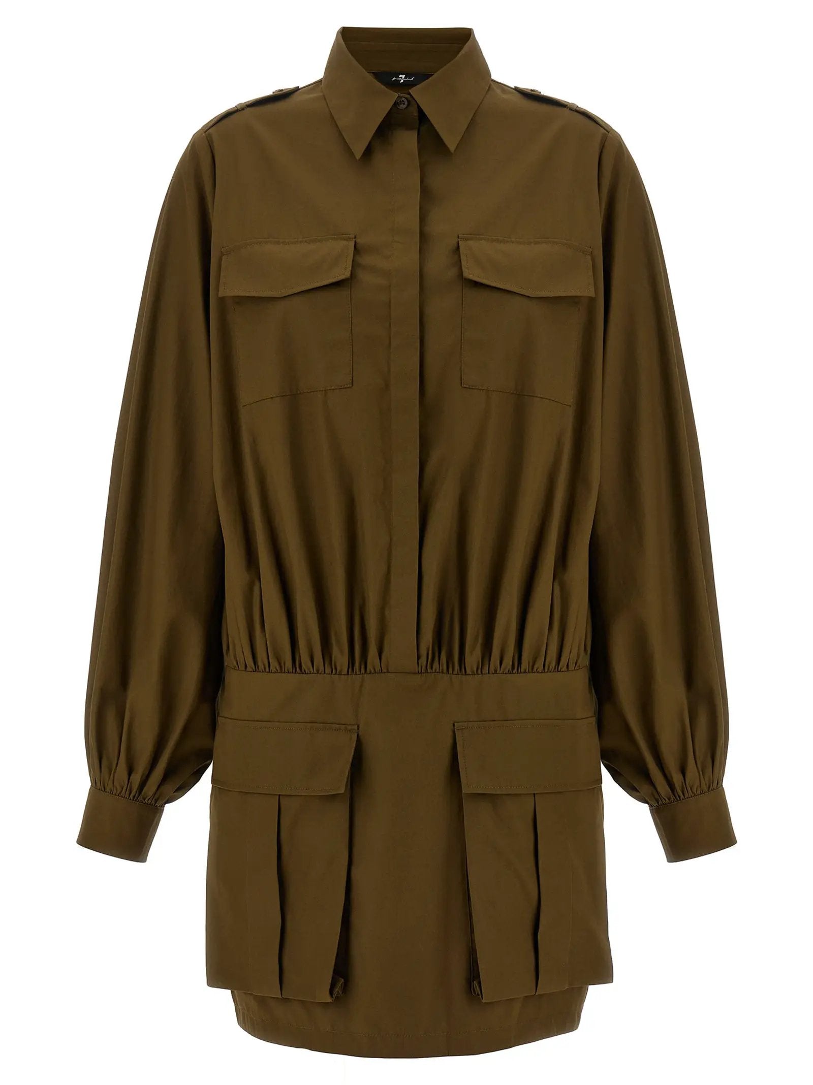 7 For All Mankind Brown Cotton Short Dress
