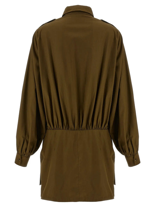 Robe courte en coton marron 7 For All Mankind
