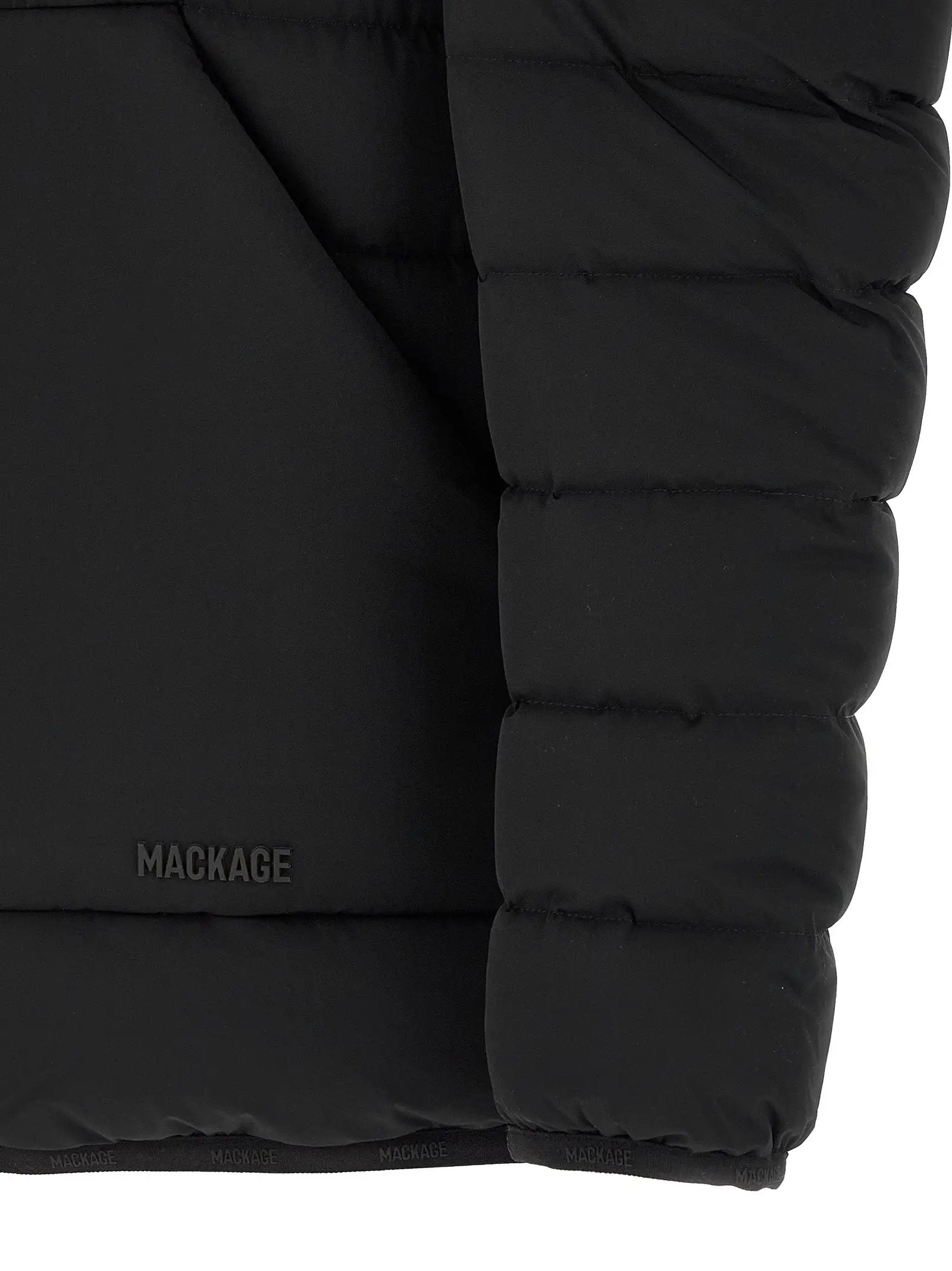 Mackage Black Nylon Full-Length Jacket