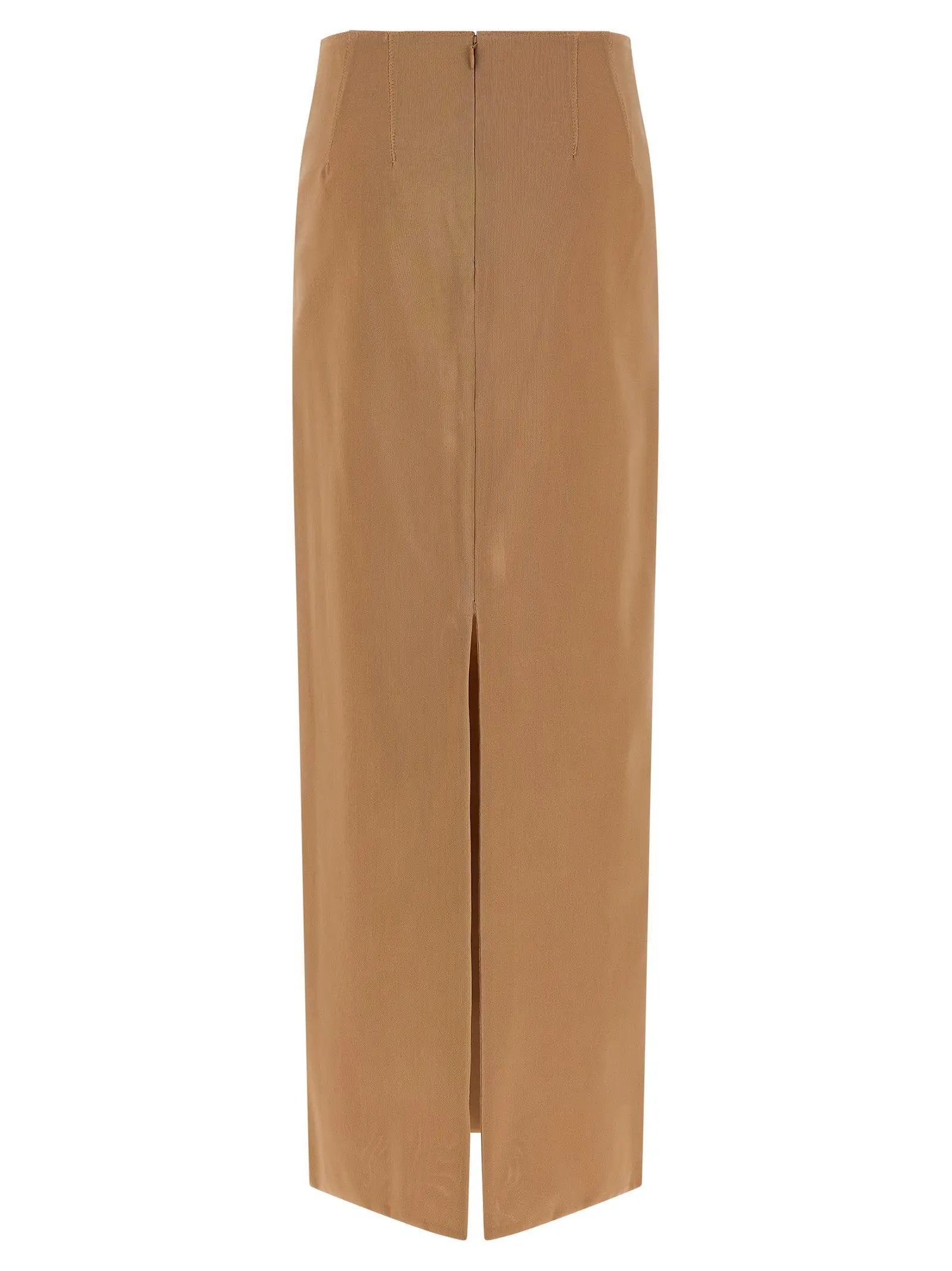 Armarium Beige Polyamide Midi Skirt