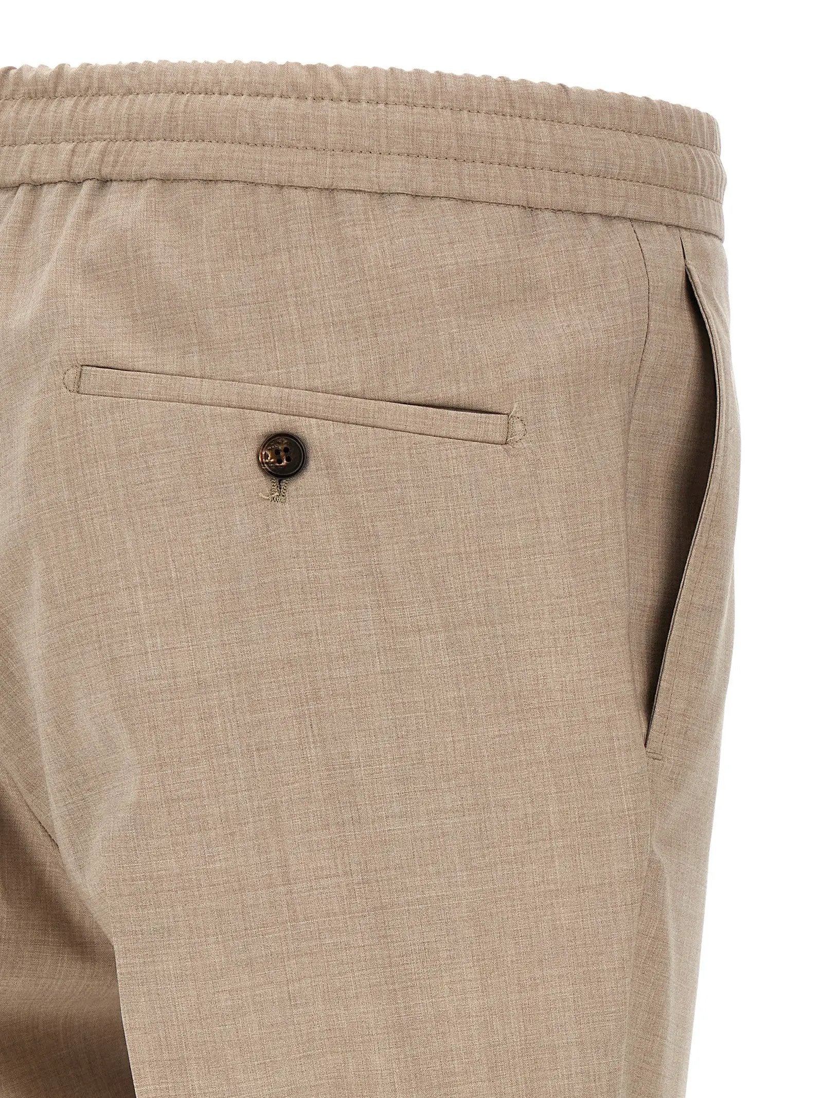 Incotex Beige Virgin Wool Casual Pants