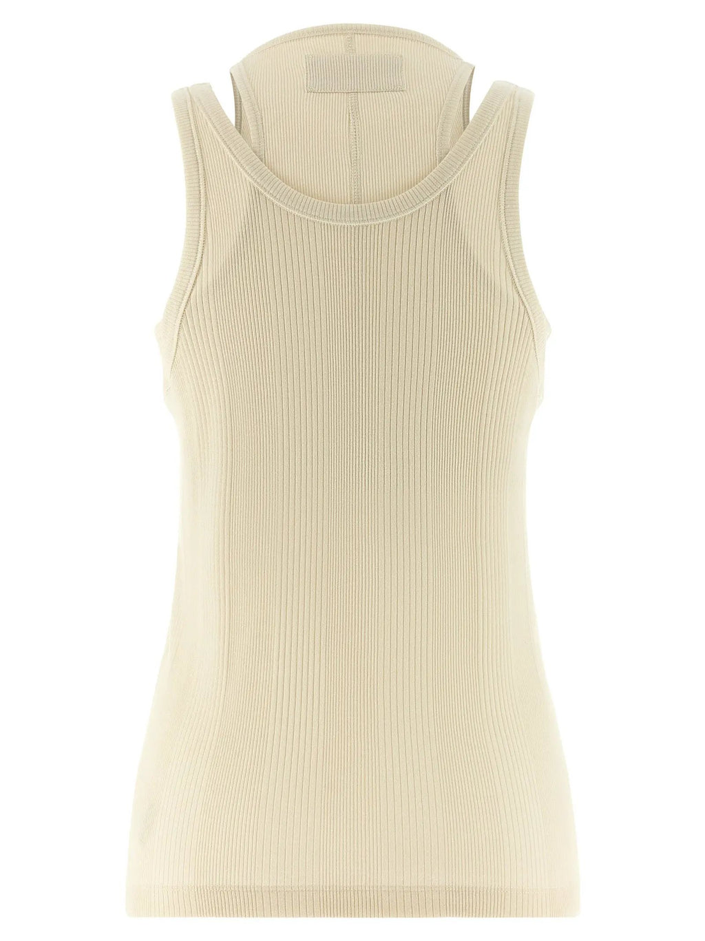 Armarium White Cotton Sleeveles T-Shirt