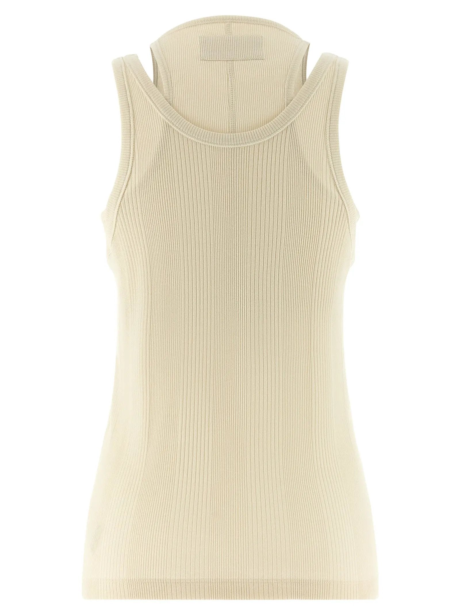 Armarium White Cotton Sleeveles T-Shirt
