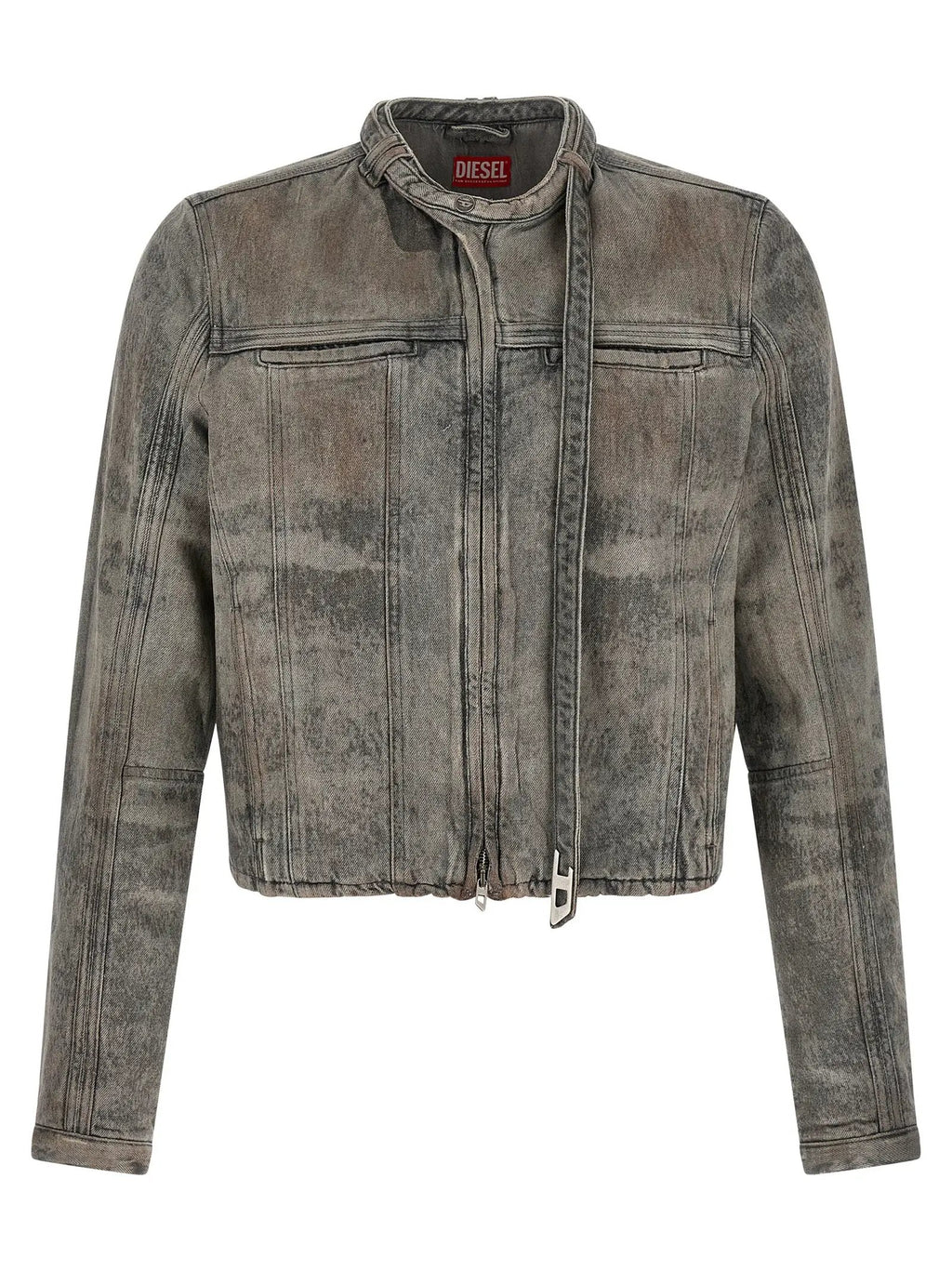 Diesel Gray Cotton Denim Jacket