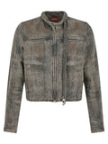Diesel Gray Cotton Denim Jacket