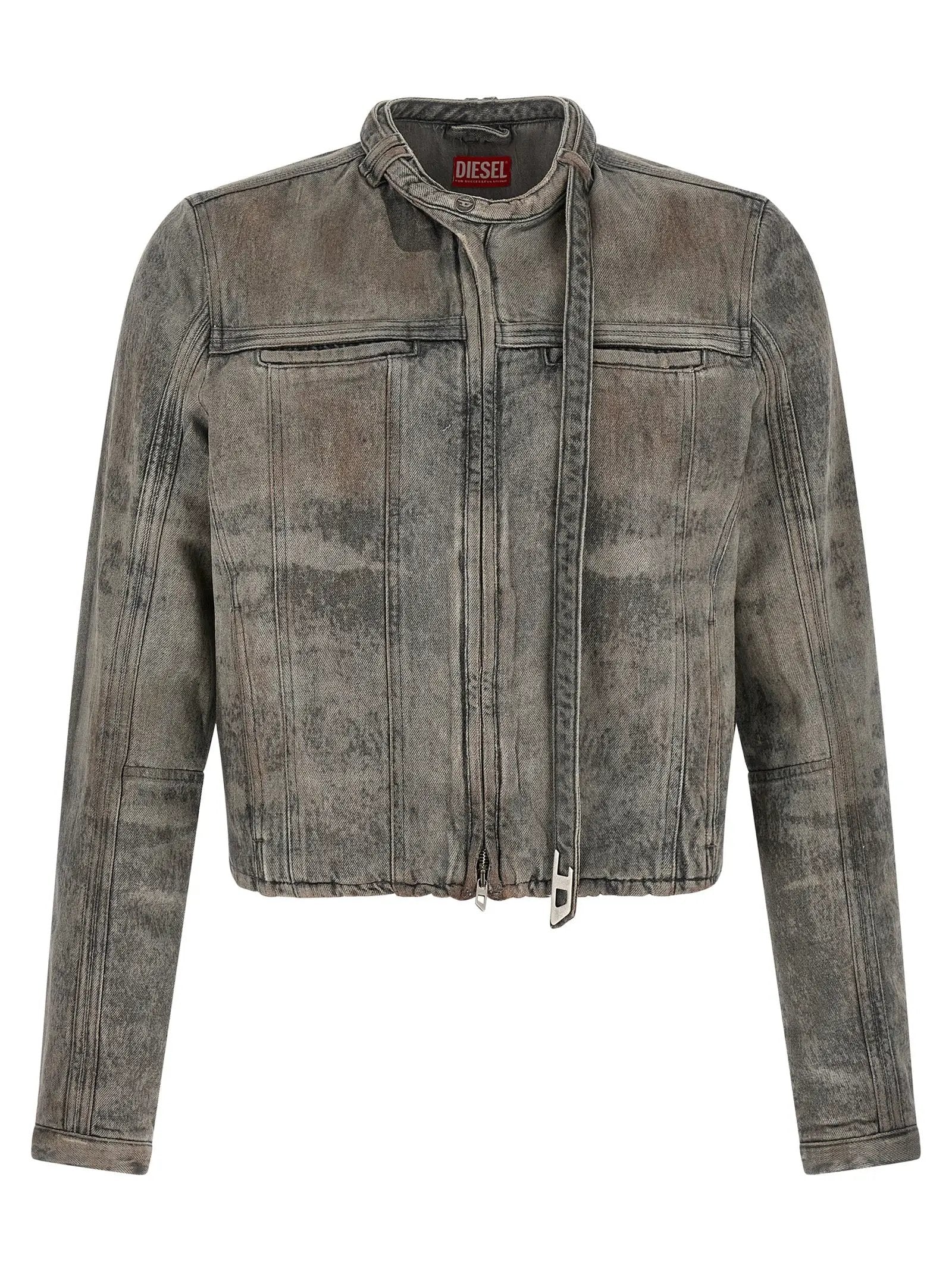 Diesel Gray Cotton Denim Jacket