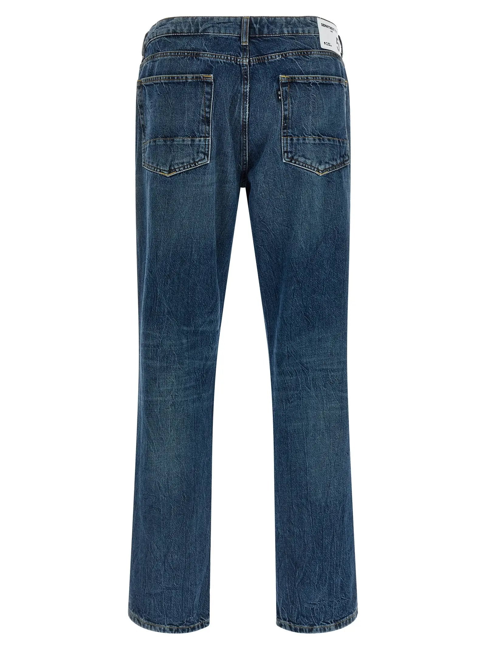 Department 5 Blue Cotton Straight-Leg Jeans