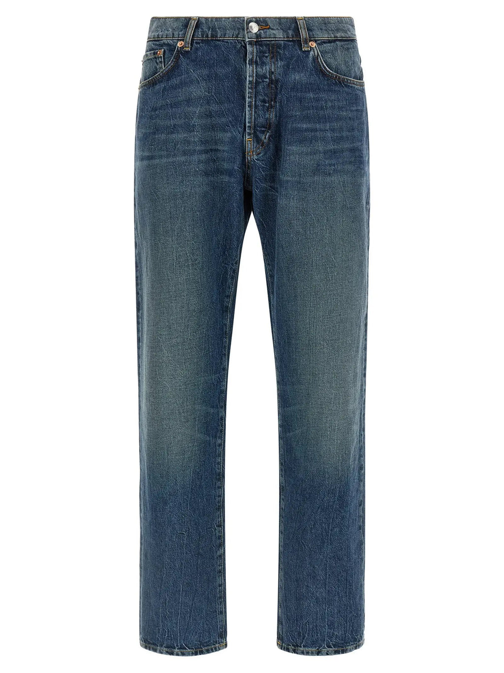 Department 5 Blue Cotton Straight-Leg Jeans