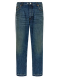 Department 5 Blue Cotton Straight-Leg Jeans
