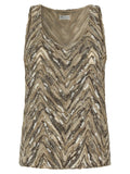 Brunello Cucinelli Beige Silk Tank Tops
