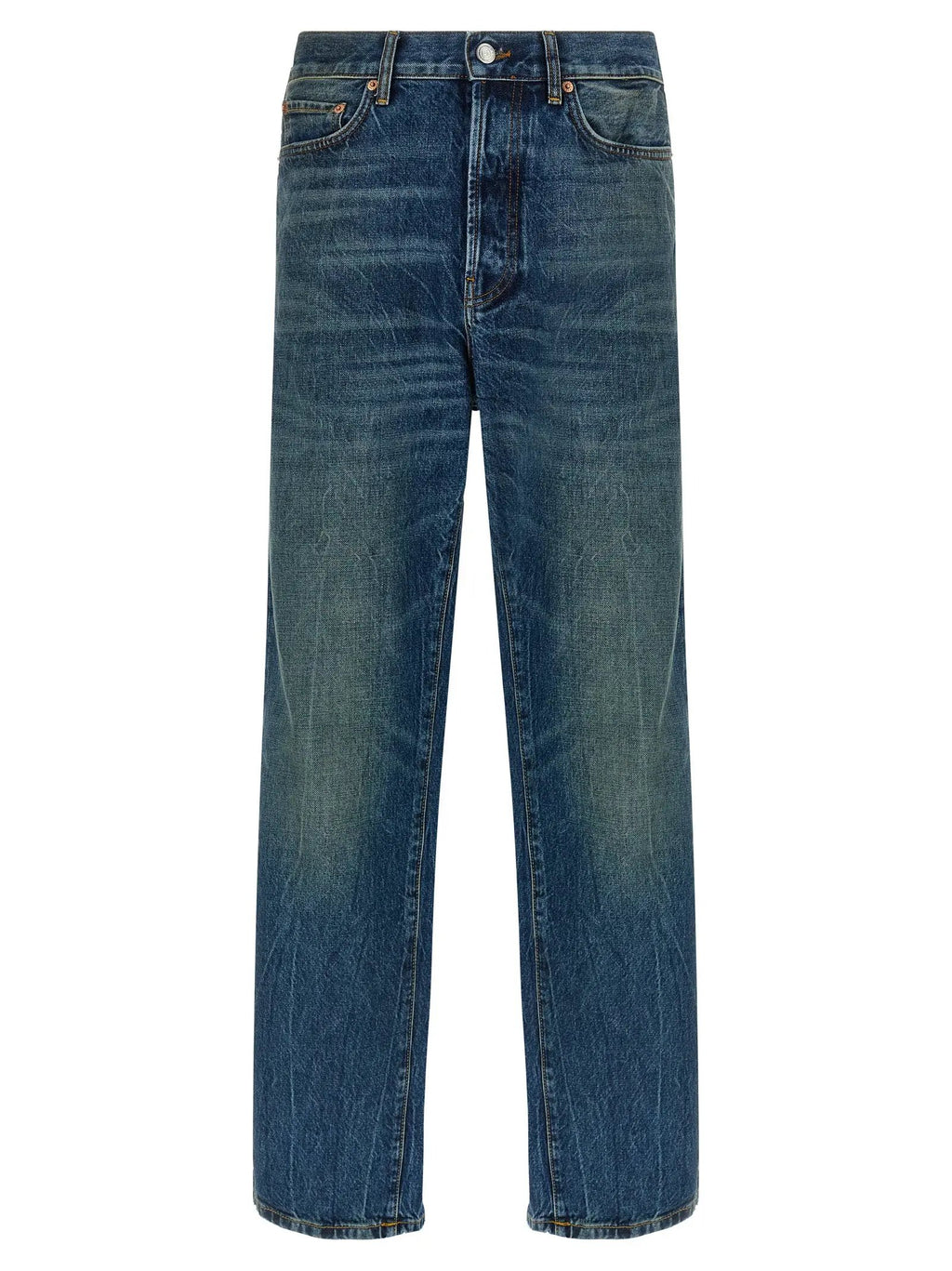 Department 5 Blue Cotton Straight-Leg Jeans