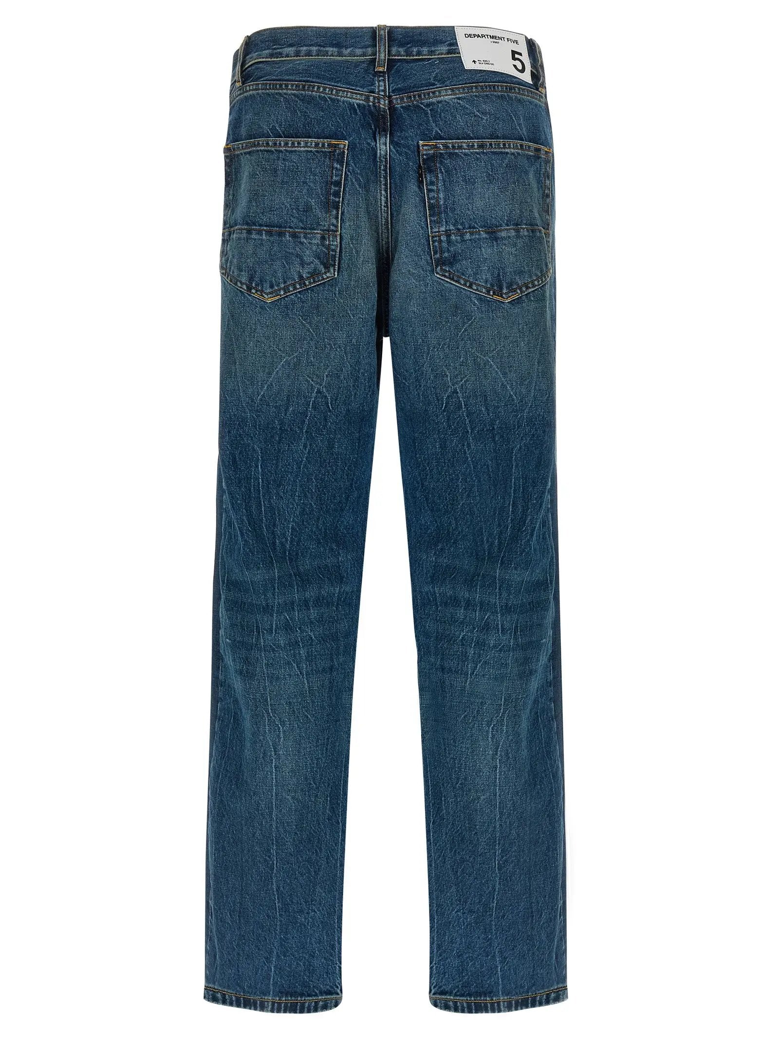 Department 5 Blue Cotton Straight-Leg Jeans