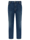 Department 5 Blue Cotton Cropped Jeans