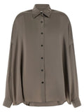 Dries Van Noten Gray Silk Blouse
