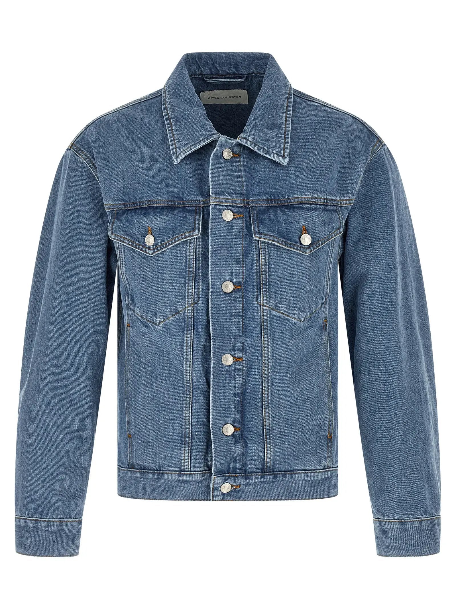 Dries Van Noten Blue Cotton Denim Jacket