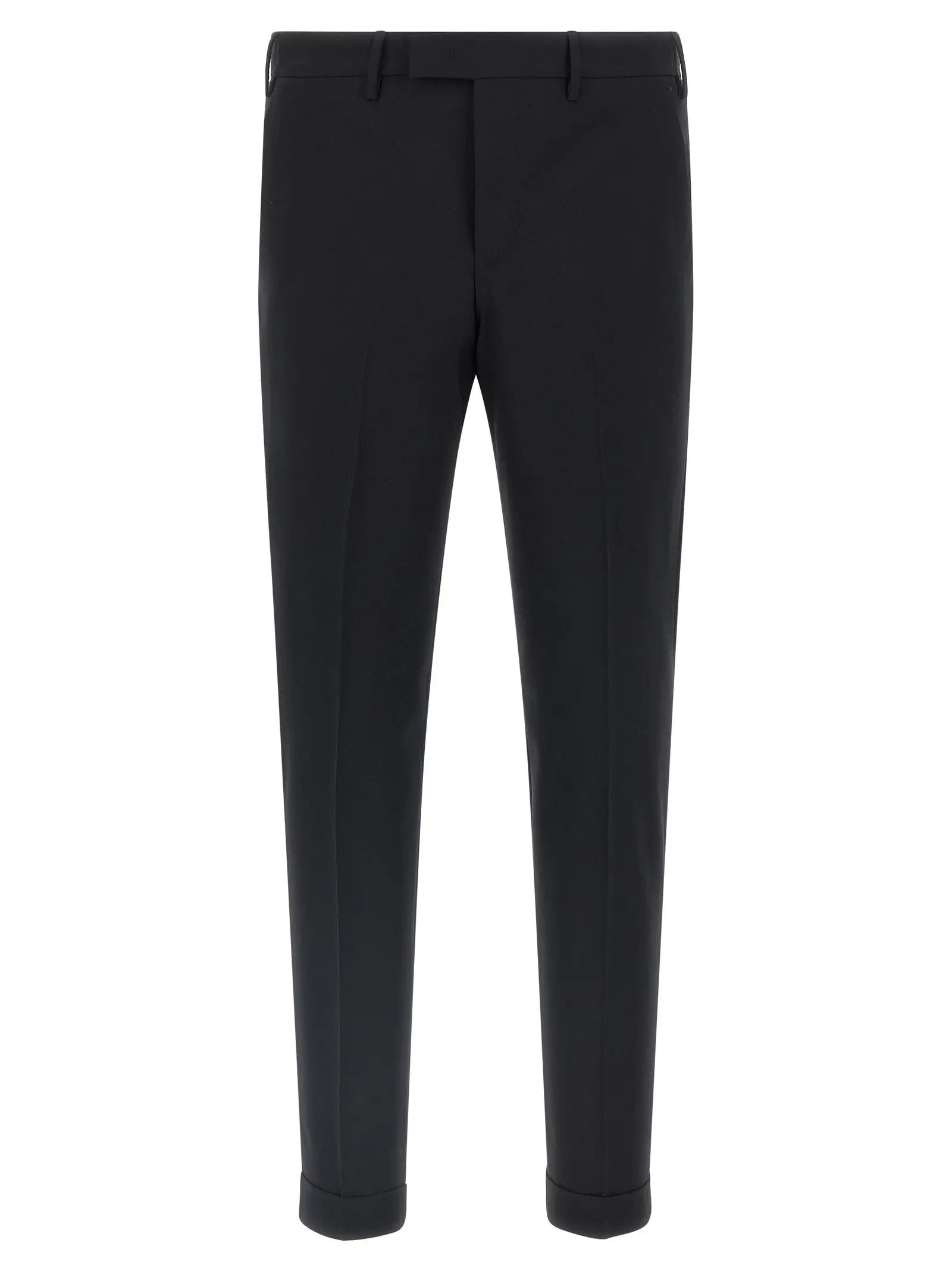 PT Torino Black Virgin Wool Dress Pants