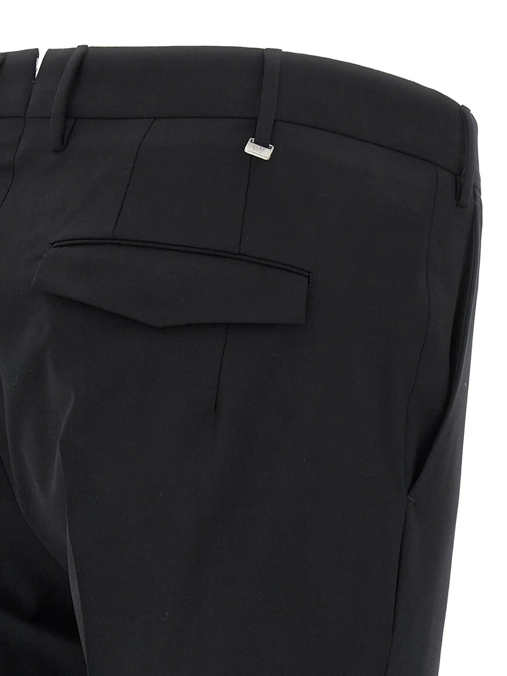 PT Torino Black Virgin Wool Dress Pants