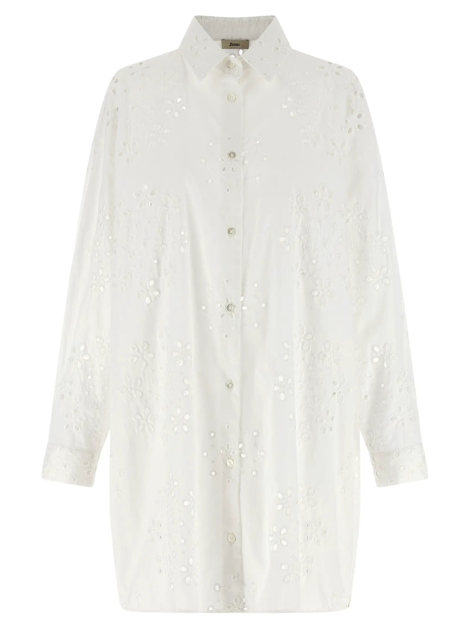 Herno White Cotton Blouse