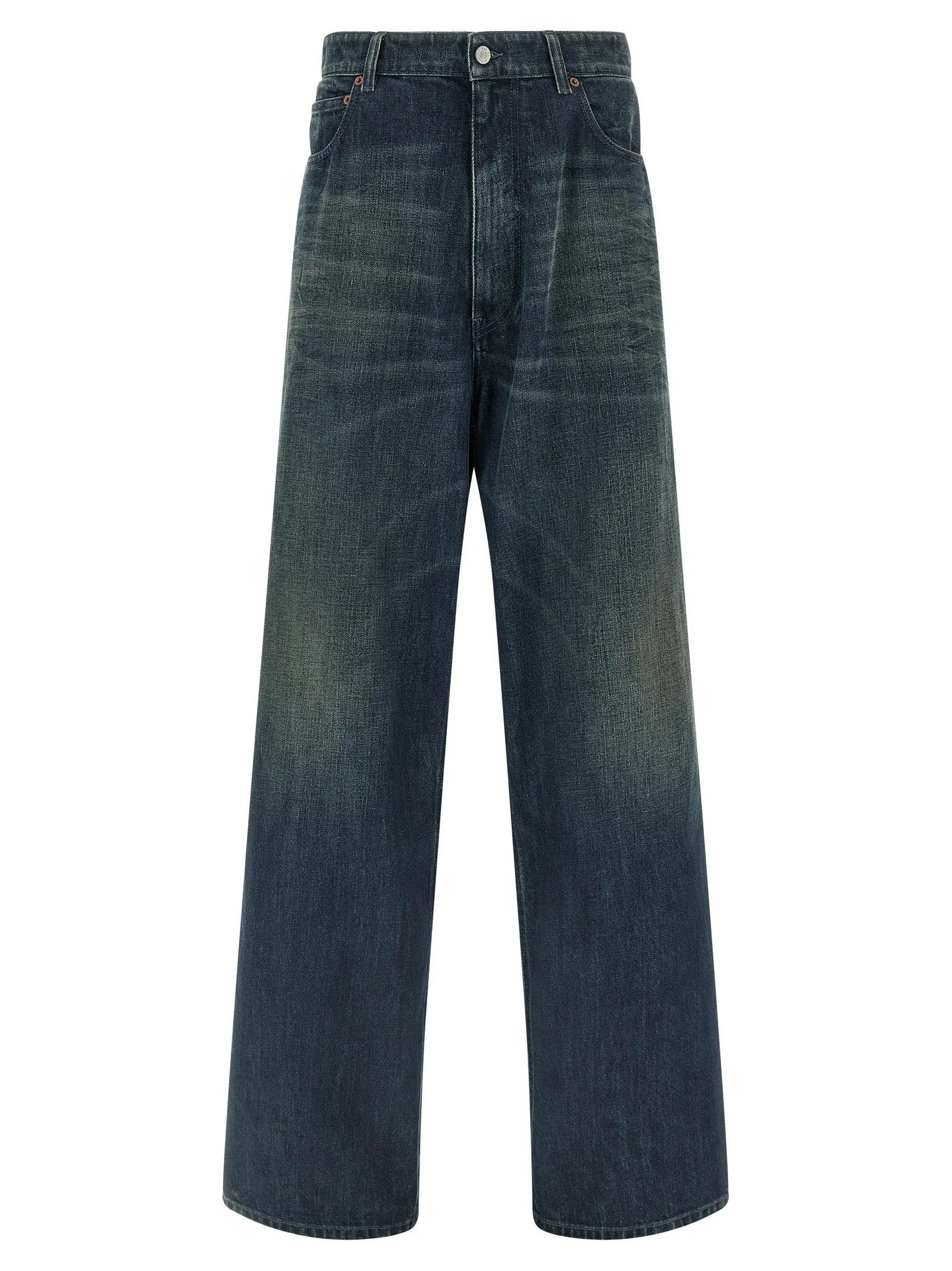 MM6 Maison Margiela Blue Cotton Jeans Denim