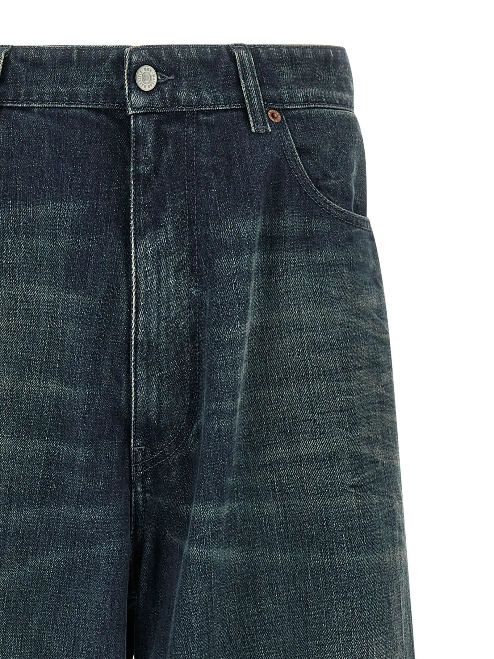 MM6 Maison Margiela Blue Cotton Jeans Denim