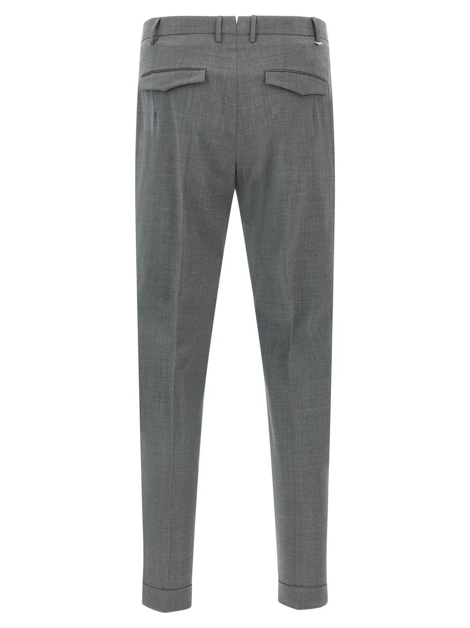 PT Torino Gray Virgin Wool Dress Pants